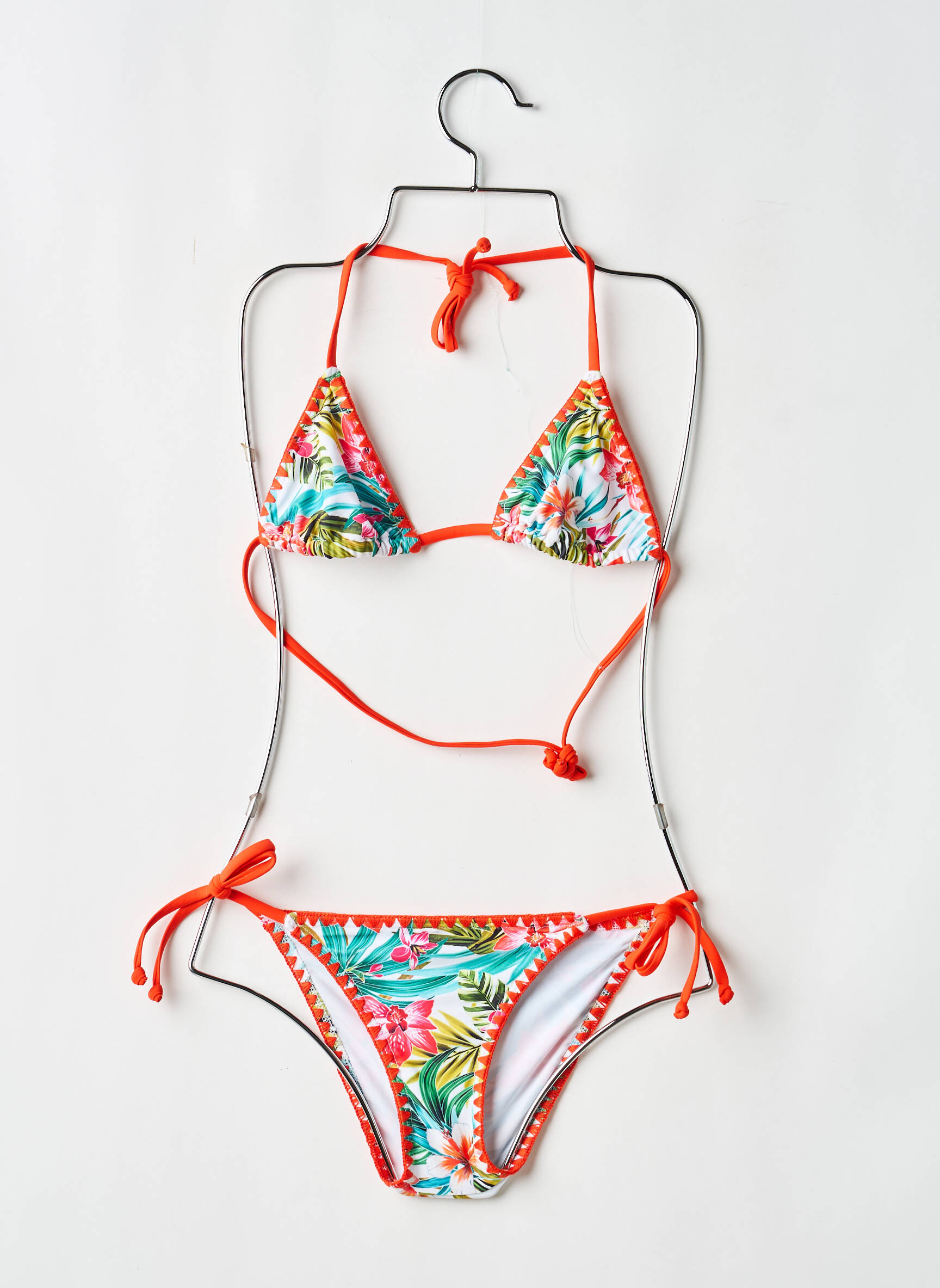 Maillot de bain 2 pièces bikini orange LAGON BLEU fille