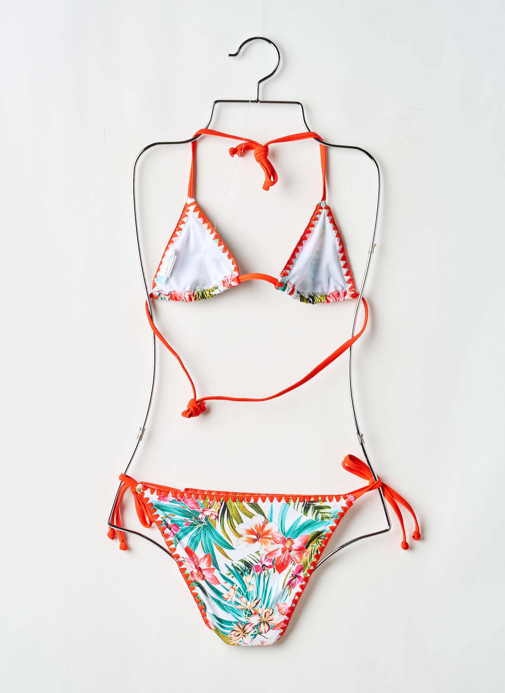 Maillot de bain 2 pièces bikini orange LAGON BLEU fille