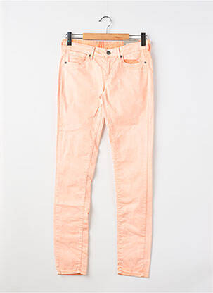 Pantalon slim tissage popeline taille ajustable orange PEPE JEANS fille