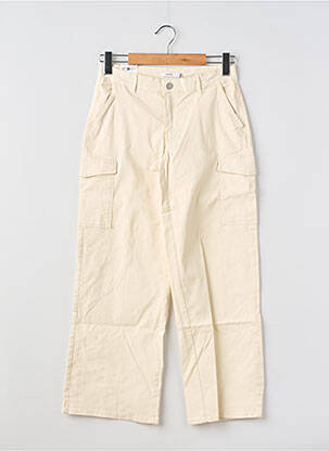 Pantalon cargo tissage popeline taille ajustable beige NAME IT fille