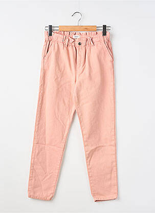 Jeans coupe droite taille haute taille ajustable rose ONLY fille