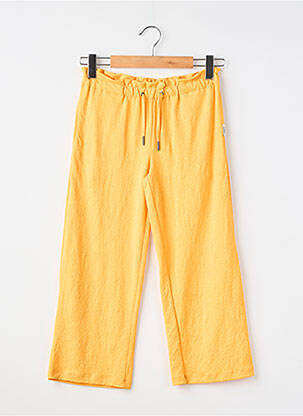 Pantalon droit coupe droite taille ajustable jaune GARCIA fille