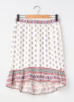 Jupe mi-longue imprimé fleurs beige PEPE JEANS fille