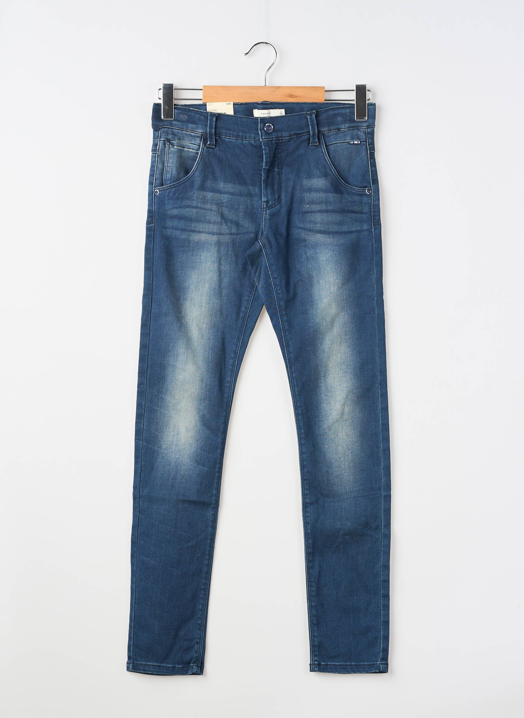 Jeans coupe slim stretch taille ajustable bleu NAME IT fille