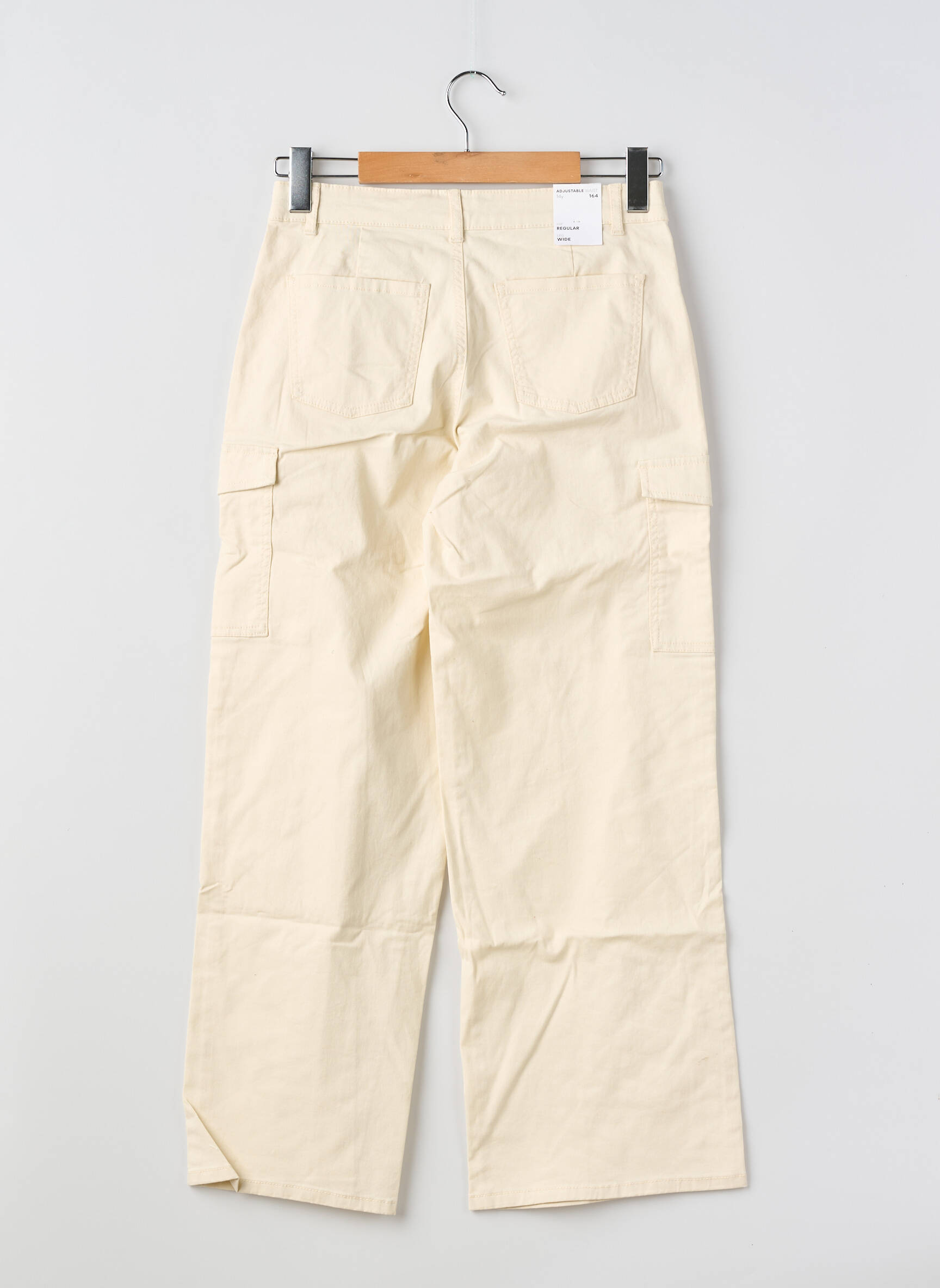 Pantalon cargo tissage popeline taille ajustable beige NAME IT fille