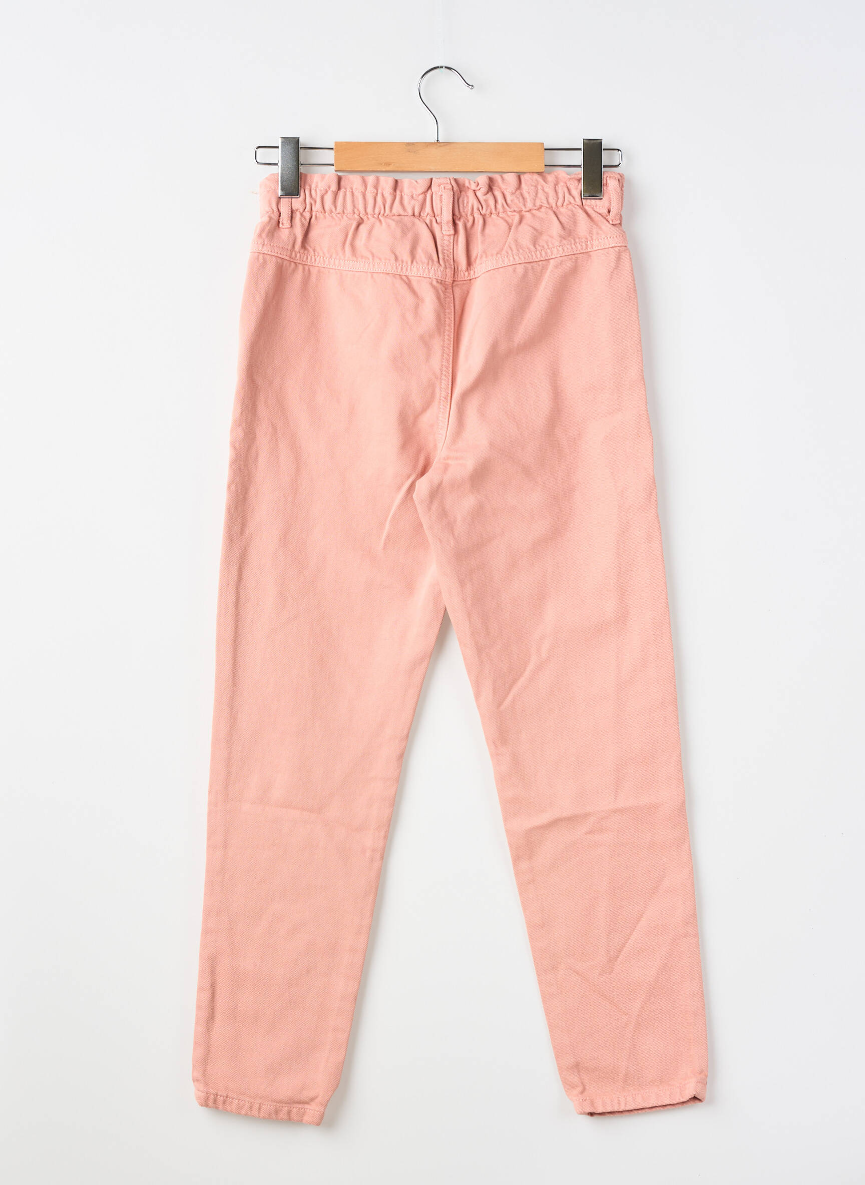 Jeans coupe droite taille haute taille ajustable rose ONLY fille
