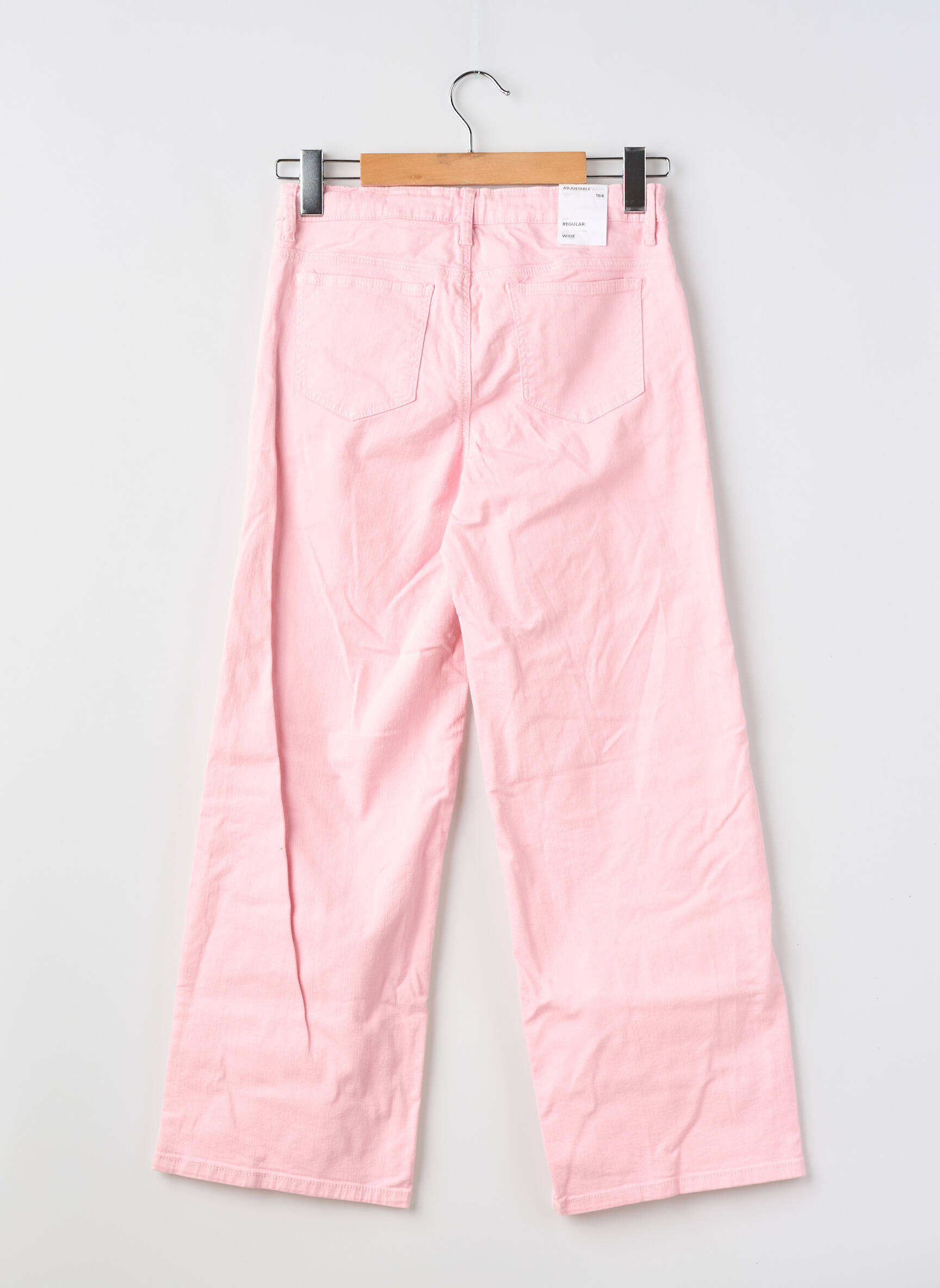 Jeans coupe large stretch taille ajustable rose NAME IT fille