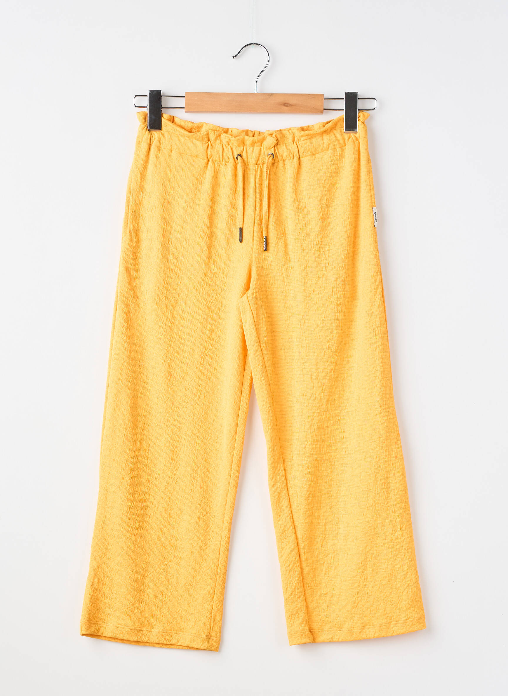 Pantalon droit coupe droite taille ajustable jaune GARCIA fille