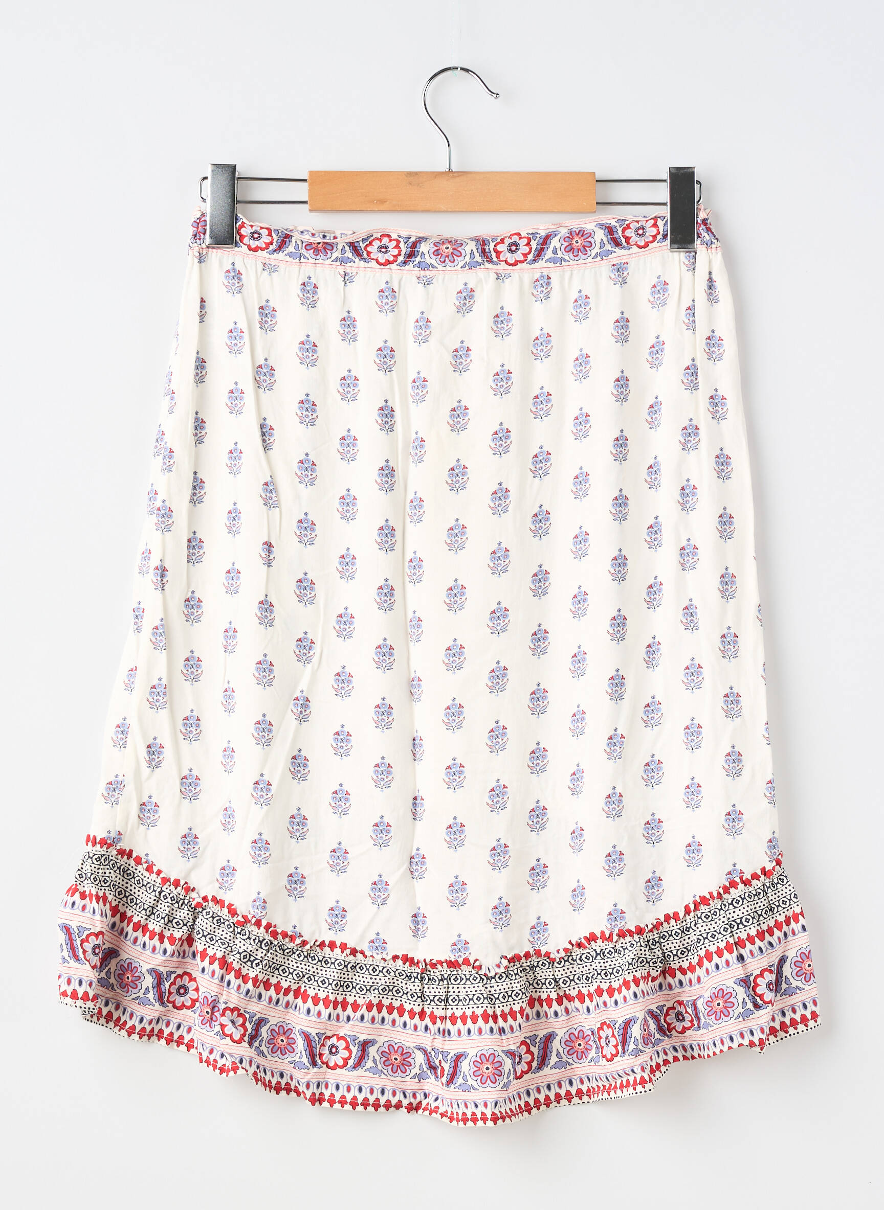 Jupe mi-longue imprimé fleurs beige PEPE JEANS fille