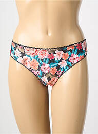 Tanga tissage satiné noir ANTIGEL femme