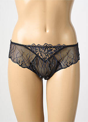 Tanga effet matière satinée noir LISE CHARMEL femme