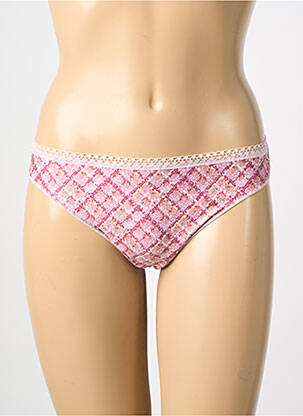 Tanga effet matière satinée rose ANTIGEL femme