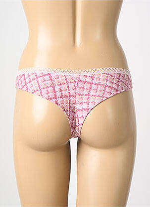Tanga effet matière satinée rose ANTIGEL femme