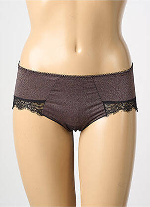 Shorty effet matière satinée marron ANTIGEL femme