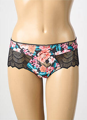 Shorty tissage satiné noir ANTIGEL femme