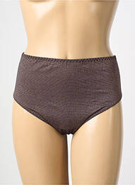 Culotte haute effet matière satinée marron ANTIGEL femme
