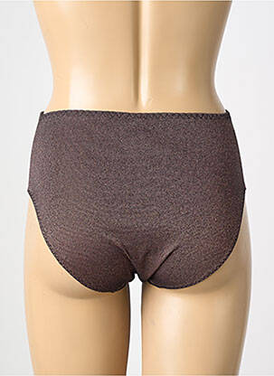 Culotte haute effet matière satinée marron ANTIGEL femme