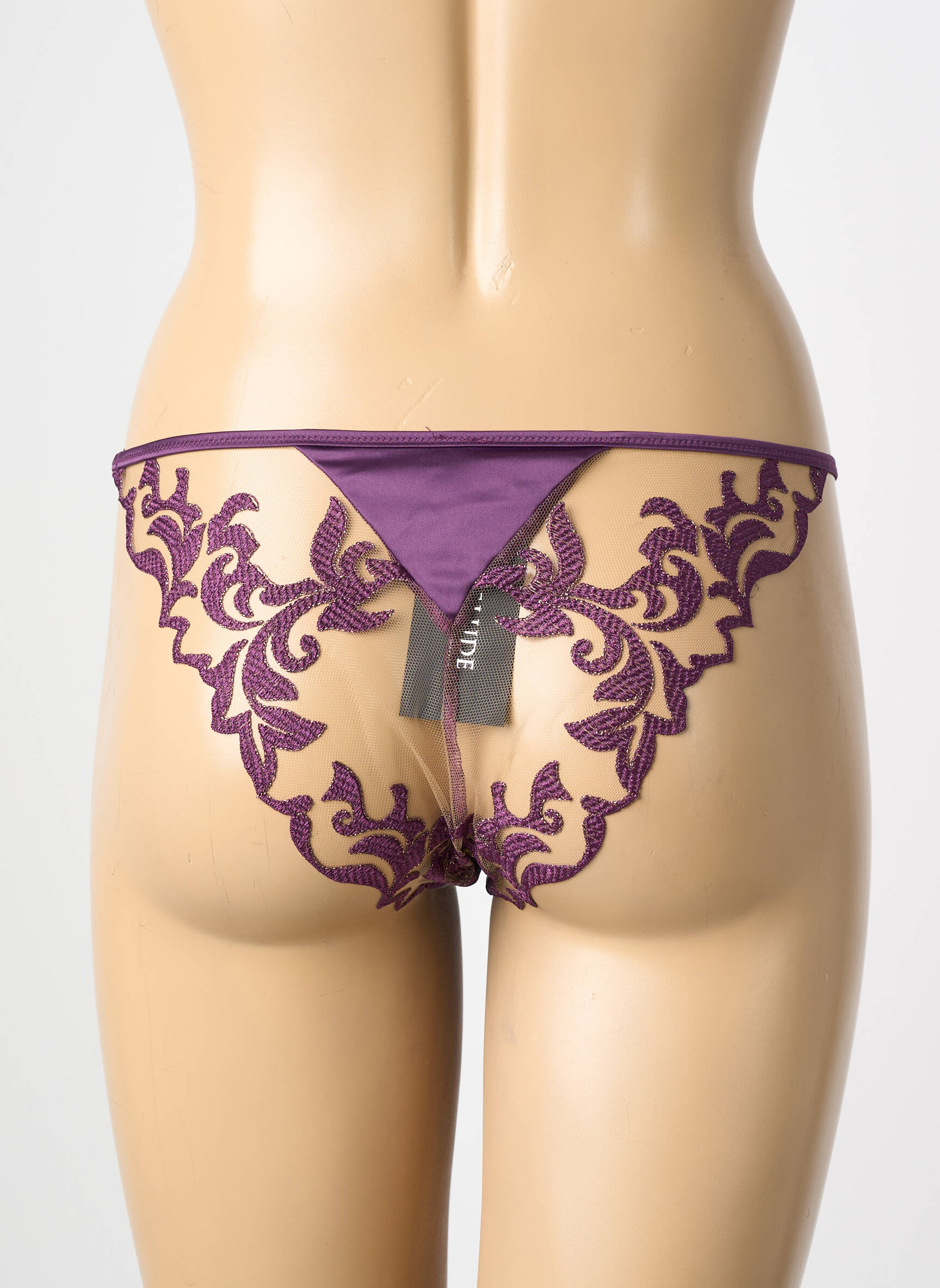 Culotte effet matière satinée violet PRELUDE femme