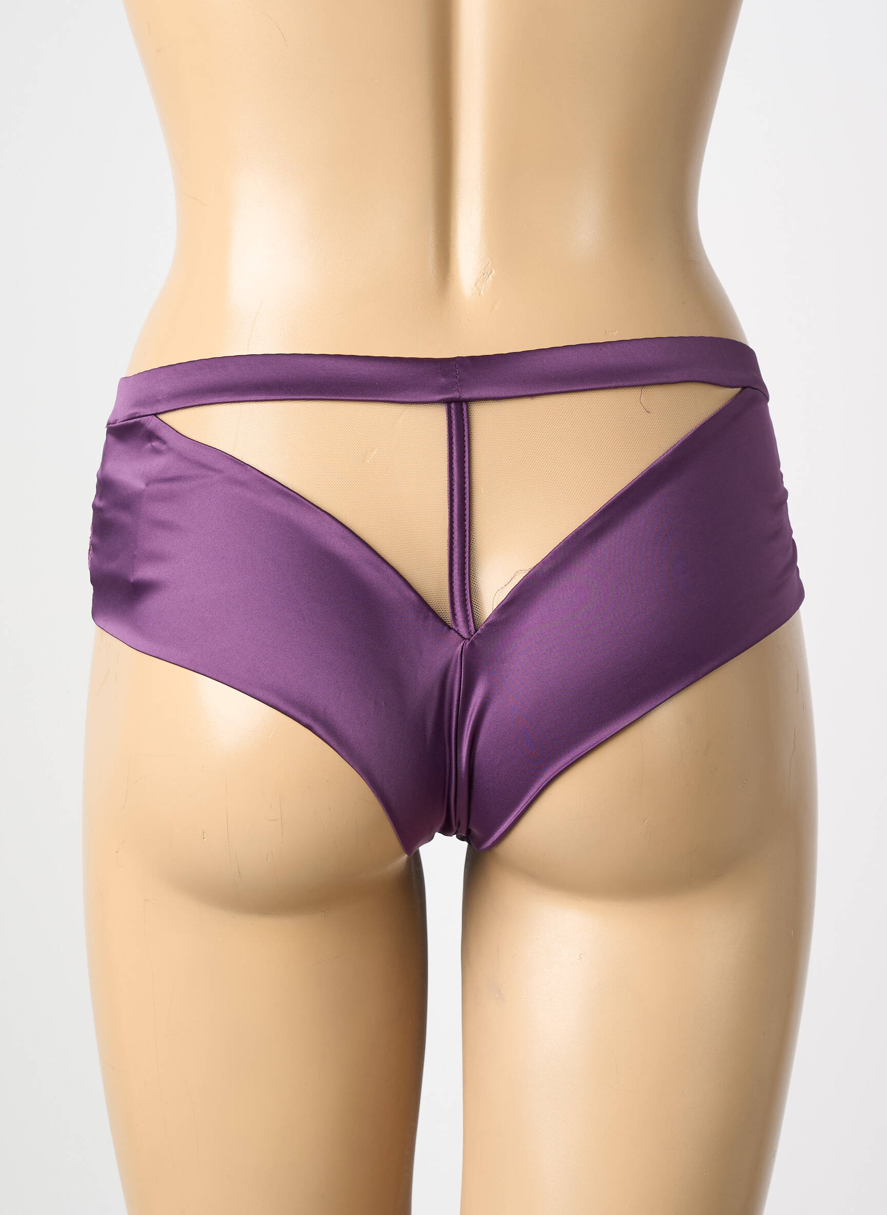 Shorty tissage satiné violet PRELUDE femme