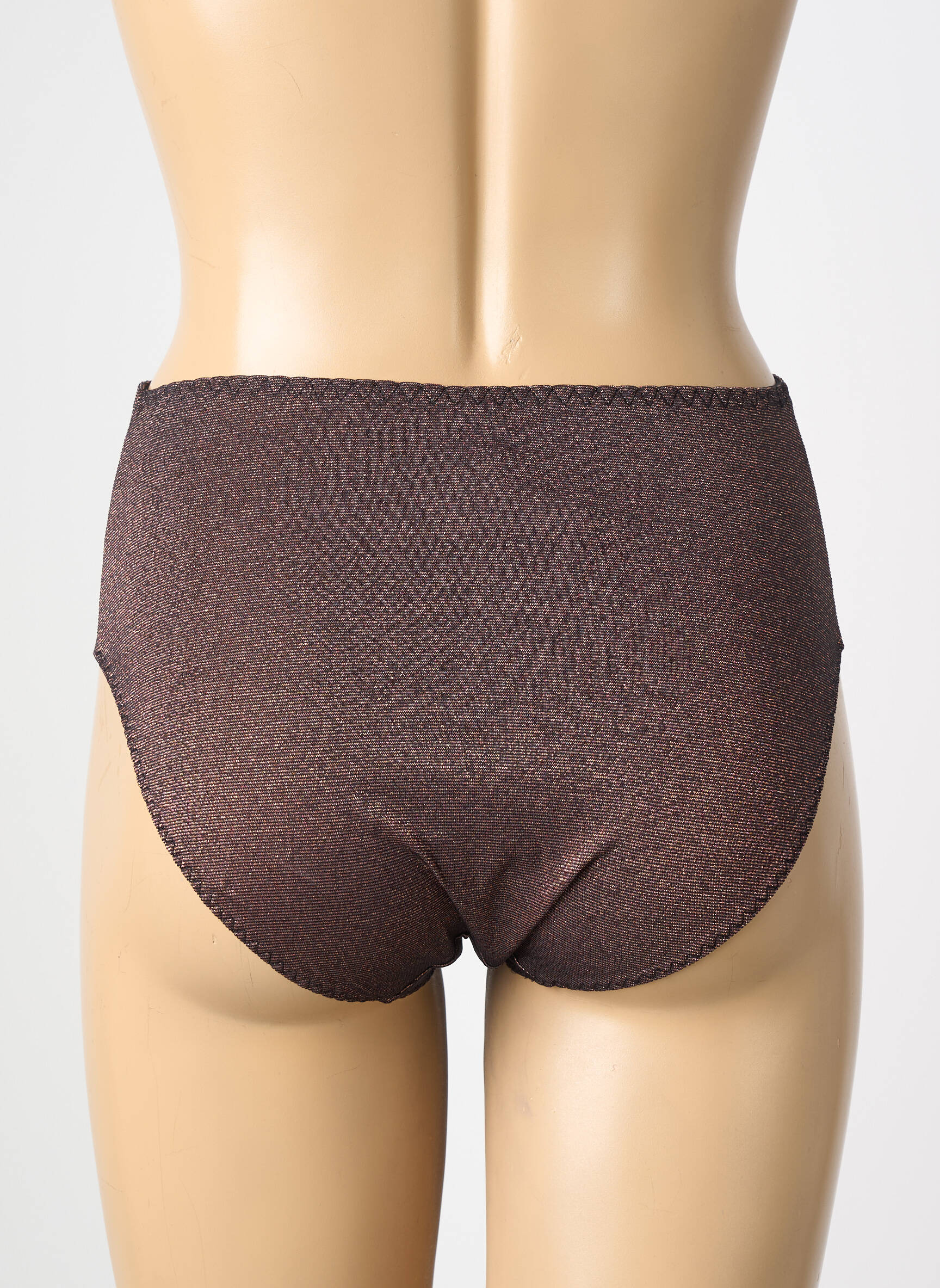 Culotte haute effet matière satinée marron ANTIGEL femme