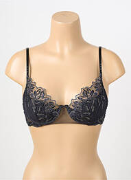 Soutien-gorge effet matière satinée haut soutien-gorge moulé noir LISE CHARMEL femme