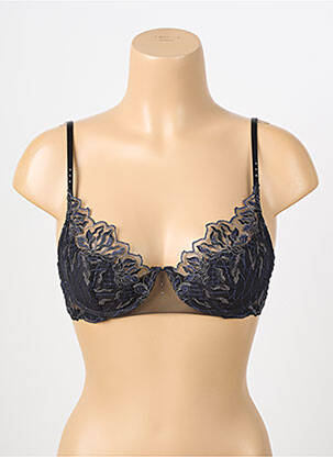 Soutien-gorge effet matière satinée haut soutien-gorge moulé noir LISE CHARMEL femme