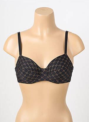 Soutien-gorge effet matière satinée haut soutien-gorge emboitant noir ANTIGEL femme