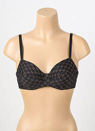 Soutien-gorge effet matière satinée haut soutien-gorge emboitant noir ANTIGEL femme