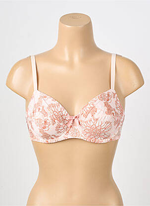 Soutien-gorge effet matière satinée haut soutien-gorge emboitant rose ANTIGEL femme
