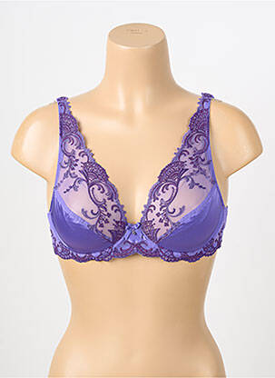 Soutien-gorge effet matière satinée haut soutien-gorge emboitant violet LISE CHARMEL femme