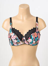 Soutien-gorge effet matière satinée haut soutien-gorge emboitant noir ANTIGEL femme