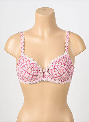 Soutien-gorge effet matière satinée haut soutien-gorge emboitant rose ANTIGEL femme
