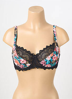Soutien-gorge effet matière satinée haut soutien-gorge emboitant noir ANTIGEL femme