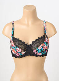 Soutien-gorge effet matière satinée haut soutien-gorge emboitant noir ANTIGEL femme