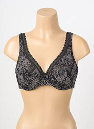 Soutien-gorge légère et transparente haut soutien-gorge emboitant noir LOU femme