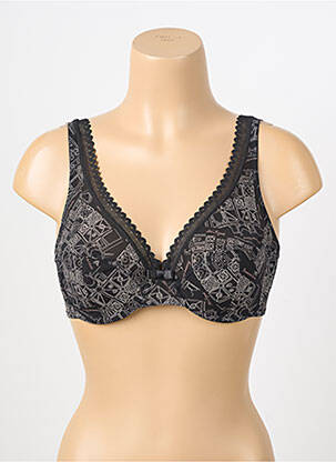 Soutien-gorge légère et transparente haut soutien-gorge emboitant noir LOU femme