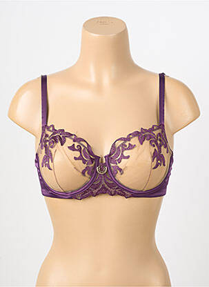 Soutien-gorge effet matière satinée haut soutien-gorge emboitant violet PRELUDE femme