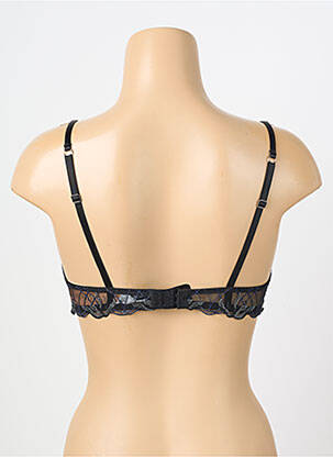 Soutien-gorge effet matière satinée haut soutien-gorge balconnet noir LISE CHARMEL femme