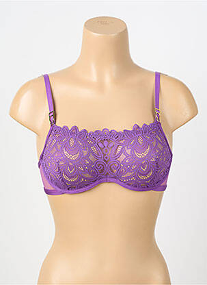 Soutien-gorge légère et transparente haut soutien-gorge emboitant violet JOLIDON femme