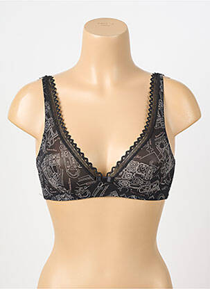 Soutien-gorge sans armature haut soutien-gorge emboitant noir LOU femme