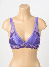 Soutien-gorge effet matière satinée haut soutien-gorge emboitant violet LISE CHARMEL femme
