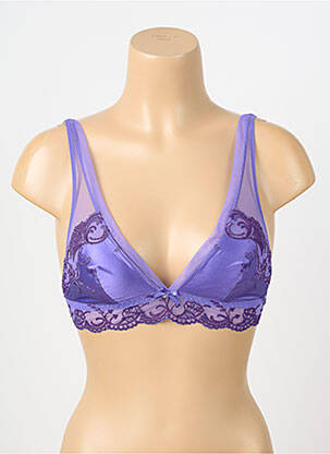 Soutien-gorge effet matière satinée haut soutien-gorge emboitant violet LISE CHARMEL femme