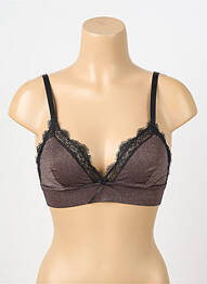Soutien-gorge effet matière satinée haut soutien-gorge emboitant marron ANTIGEL femme