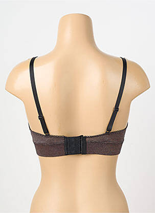 Soutien-gorge effet matière satinée haut soutien-gorge emboitant marron ANTIGEL femme