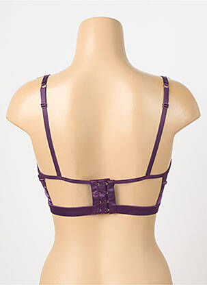 Soutien-gorge effet matière satinée haut soutien-gorge emboitant violet PRELUDE femme