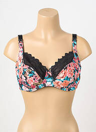 Soutien-gorge effet matière satinée haut soutien-gorge emboitant noir ANTIGEL femme