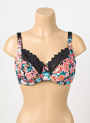 Soutien-gorge effet matière satinée haut soutien-gorge emboitant noir ANTIGEL femme
