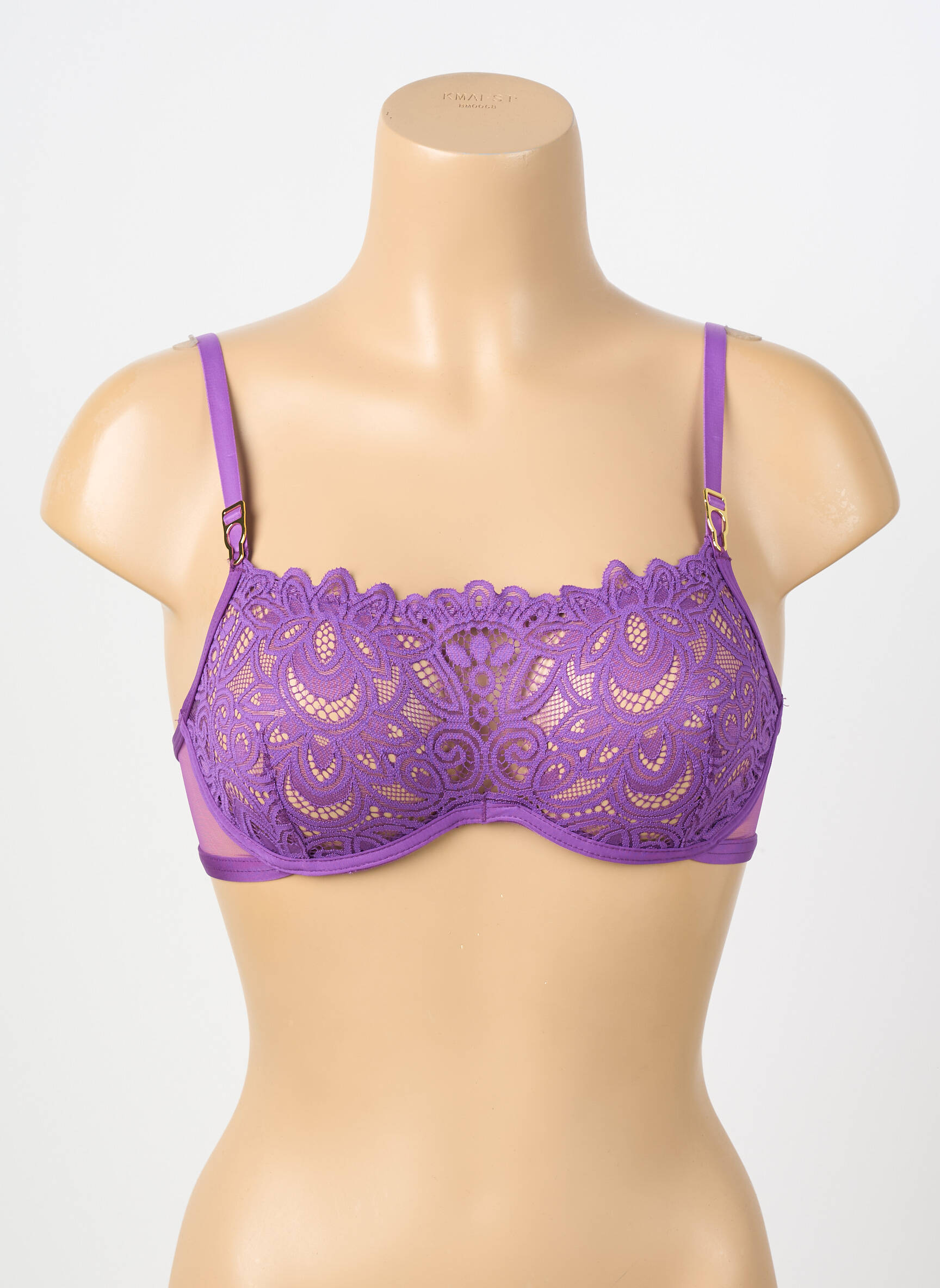 Soutien-gorge légère et transparente haut soutien-gorge emboitant violet JOLIDON femme