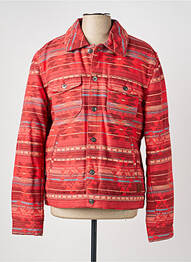 Veste casual fermeture boutonnée sur le devant rouge IRON AND RESIN homme