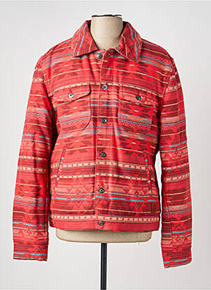Veste casual fermeture boutonnée sur le devant rouge IRON AND RESIN homme